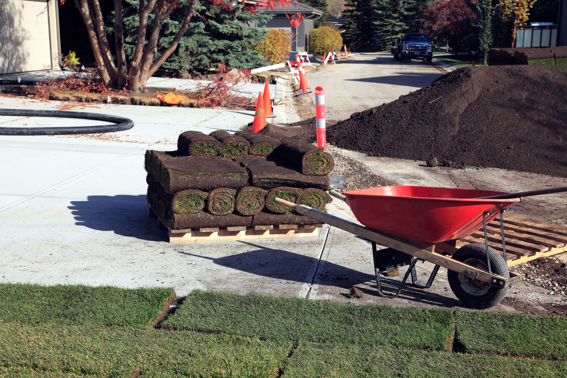 Sod delivery Monmouth County NJ farm fresh grass rolls